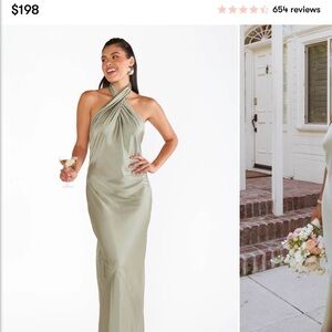 Show Me Your MuMu Olive Halter Wedding Dress